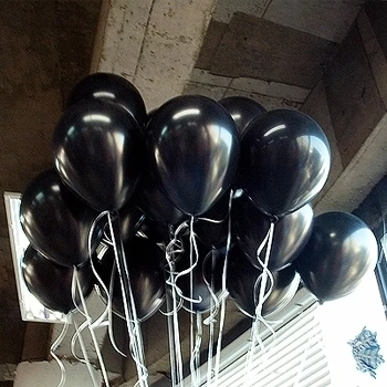 10 шт. на день рождения воздушные шары 10 дюймов 1,5g латекса воздушный шар с гелием утолщение жемчужные вечерние шар вечерние бальные детские игрушки шарики для свадьбы - Цвет: black