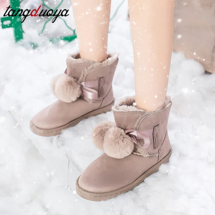 

women snow boots platform winter boots thick plush winter shoes women flat ankle boots for women lace up shoes bota feminina