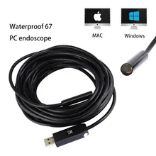 Инспекционная камера USB эндоскоп камера водонепроницаемая Инспекционная камера с 4 шт. регулируемый светодиодный для ПК Windows эндоскоп