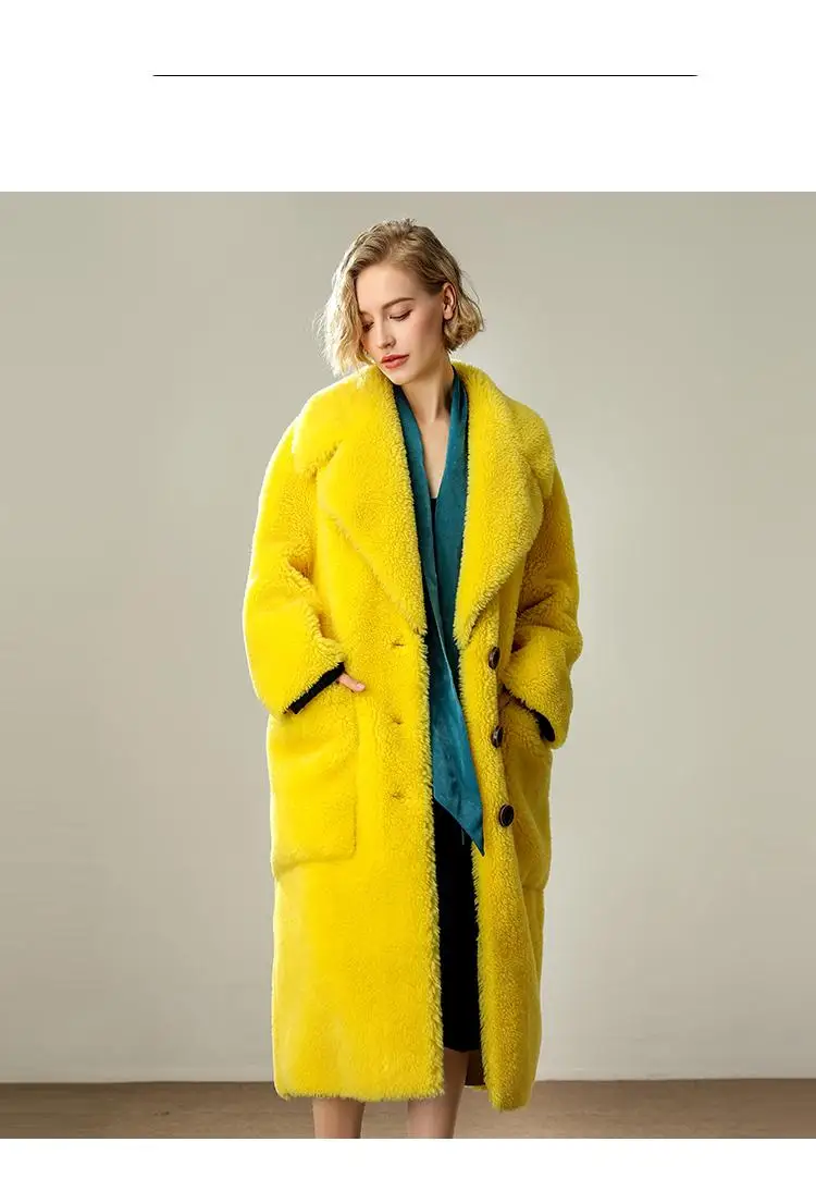 Женская коллекция осень-зима, новая модная куртка из искусственного меха, женские толстые теплые длинные плюшевые пальто, женские свободные повседневные пушистые пальто H94