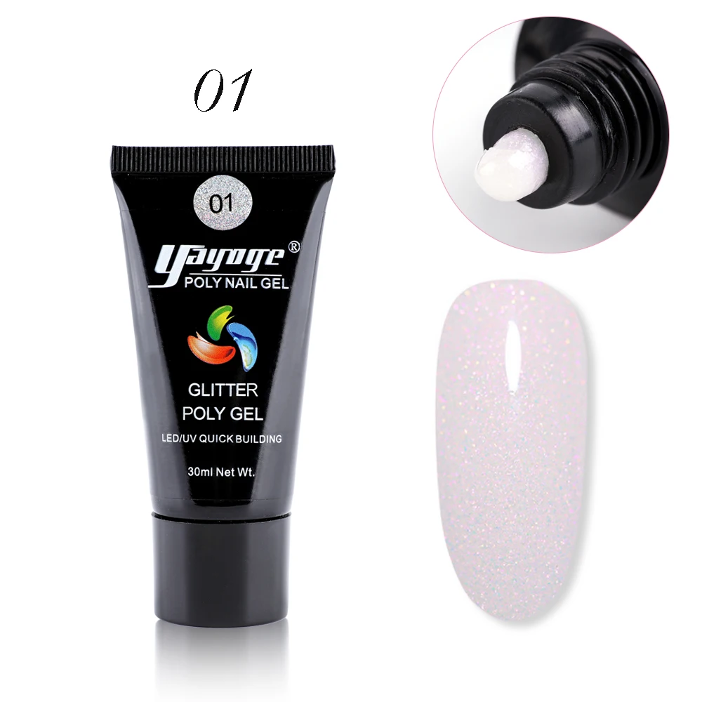 P17-01 yayoge poly gel builder Gel UV Gel Varnish Nail Polish Art Quick Building For Nails Extension Hard Gel Polygel Manicure Nail Art - Цвет: P17-01