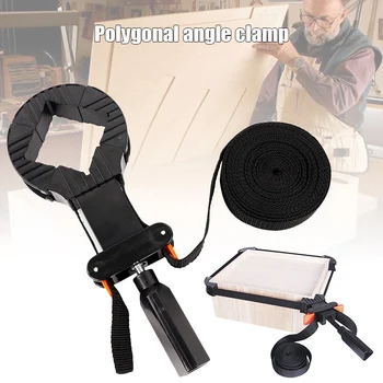 

Multifunctional Adjustable Binding Woodworking Tool Belt Band Strap Clamp with 90 Degree Angle Clips DC156