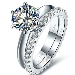 

TRS03 White Gold color 0.6-3carat sona Simulated Gem wedding ring sets for women,925 silver ring color sets, promise ring set
