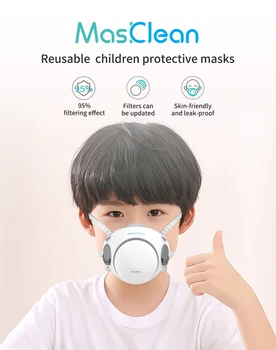 

In Stock Abardeen Kids Mask Reusable Children's Mask Filter Anti PM2.5 Dust Masks kids Mask Replaceable Filter