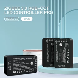 3PCS DC12-54V Gledopto Zigbee 3.0 Warm White Cold White RGB LED Controller Pro For Indoor Lighting Kitchen Cabinet Light Ceiling