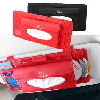

PU Car Multifunctional Card CD ClipTissue Box for Lexus CT200H ES250 RX250 RX300 GS300 GS350 ES300 ES350 GX460 GX470 Decoration