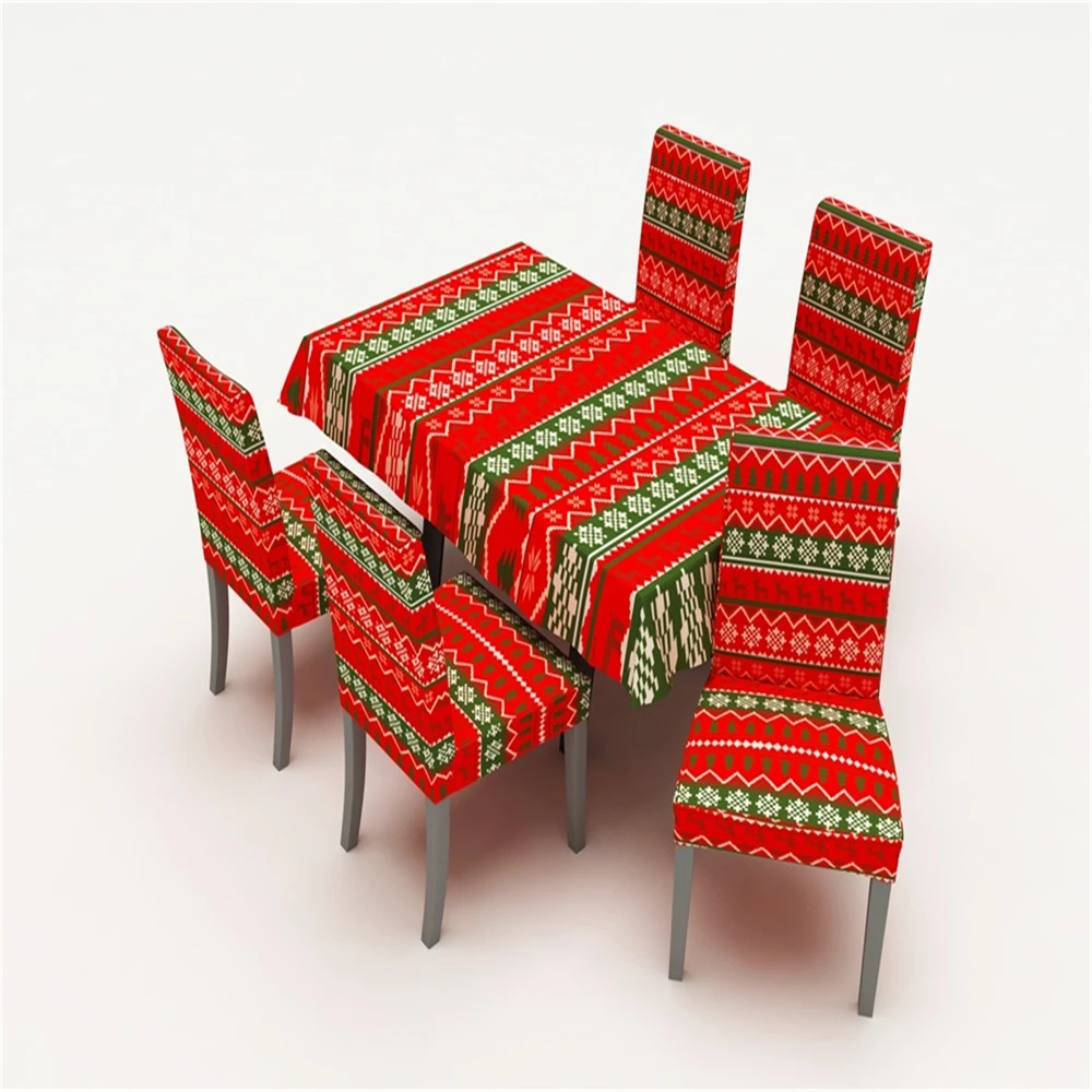 Merry Christmas Чехол для стула «Рождество» дерево красная кухонная скатерть вечерние праздничные украшения дома столовая скатерть