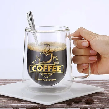 

New 1Pcs Fashion High Quality 200mL/300mL Double Wall Mug Office Mugs Heat Insulation Double Coffee Mug Coffee Cup Drinkware