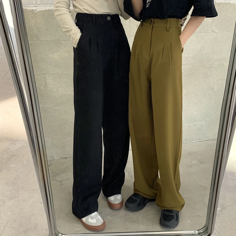 

Summer Wide Leg Pants For Women Casual High Waist New Fashion Loose Long Trousers