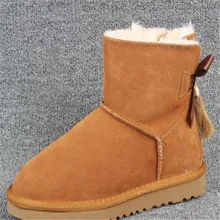 Новые ботильоны женские кожаные зимние Ботинки Зимняя обувь в австралийском стиле женские ботинки с завязками женские ботинки; цвет белый, красный, розовый; большие размеры