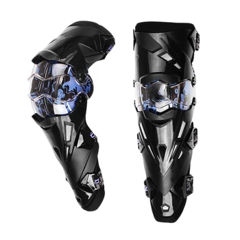 

Motorcycle Knee Pad Motocross Knee Guards Motorcycle Protection Knee Motor-Racing Guards Safety Gears Race Brace (Black)