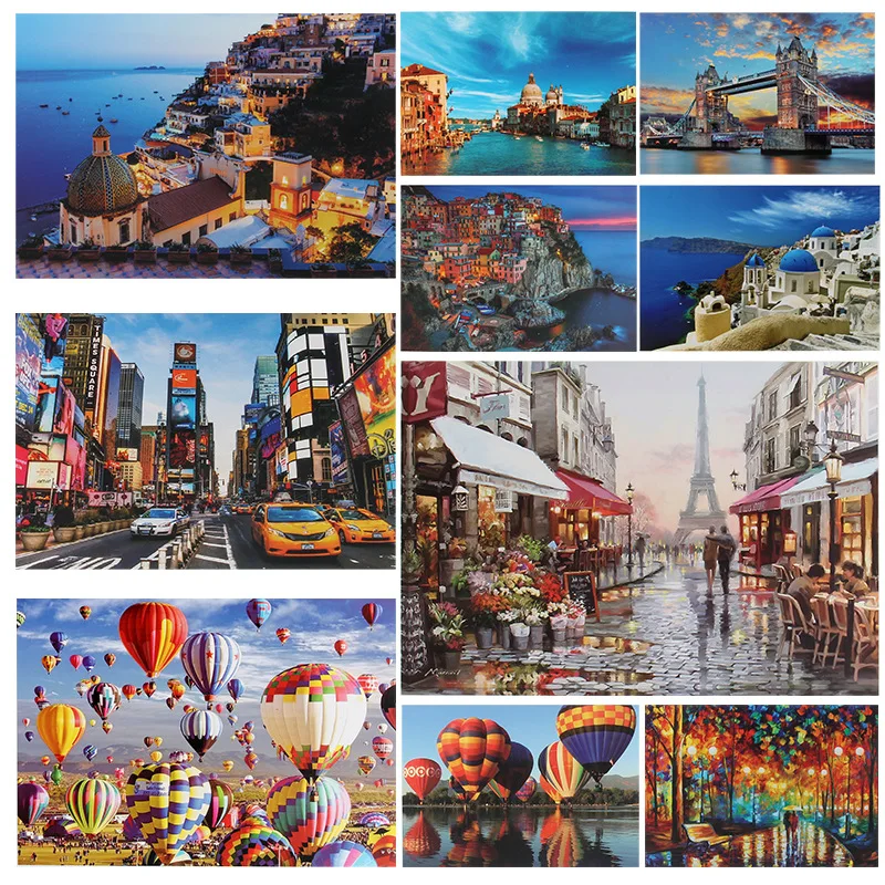 Scenic Spots Historical Sites Adult Jigsaw Puzzles Thickened Paper Educational Toys for Adults Collectiable Bedroom Deco | Игрушки и