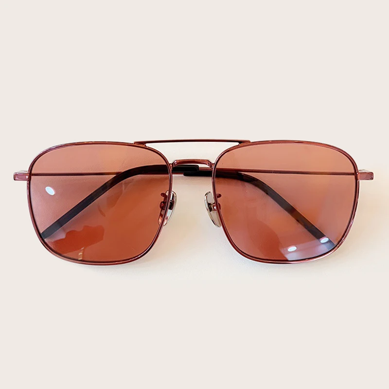 No.5 Sunglasses Классические квадратные солнцезащитные очки для мужчин и женщин, роскошный бренд, металлическая оправа, индивидуальные солнцезащитные очки, женские винтажные очки - Цвет линз: No.5 Sunglasses