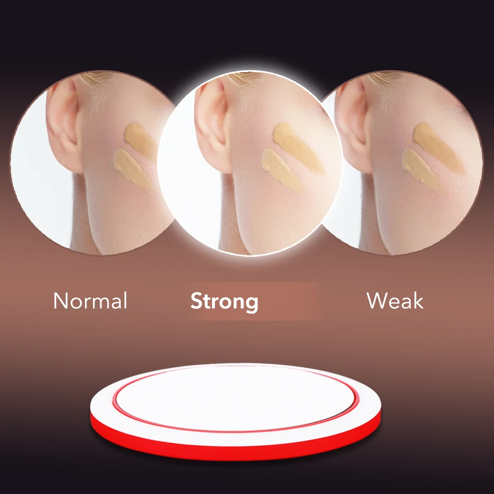 Многофункциональный Портативный светодиодный круговой косметическое зеркало с USB Беспроводной Зарядная база Для женщин макияж зеркало с подсветкой инструменты