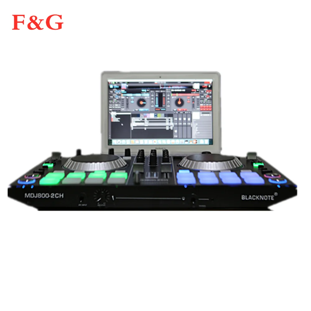 Контроллер BLACKNOTE DJ MIDI para reproductores de audio de consola mezcladora de sonido mesa de mezclas dj. DJ Mezc