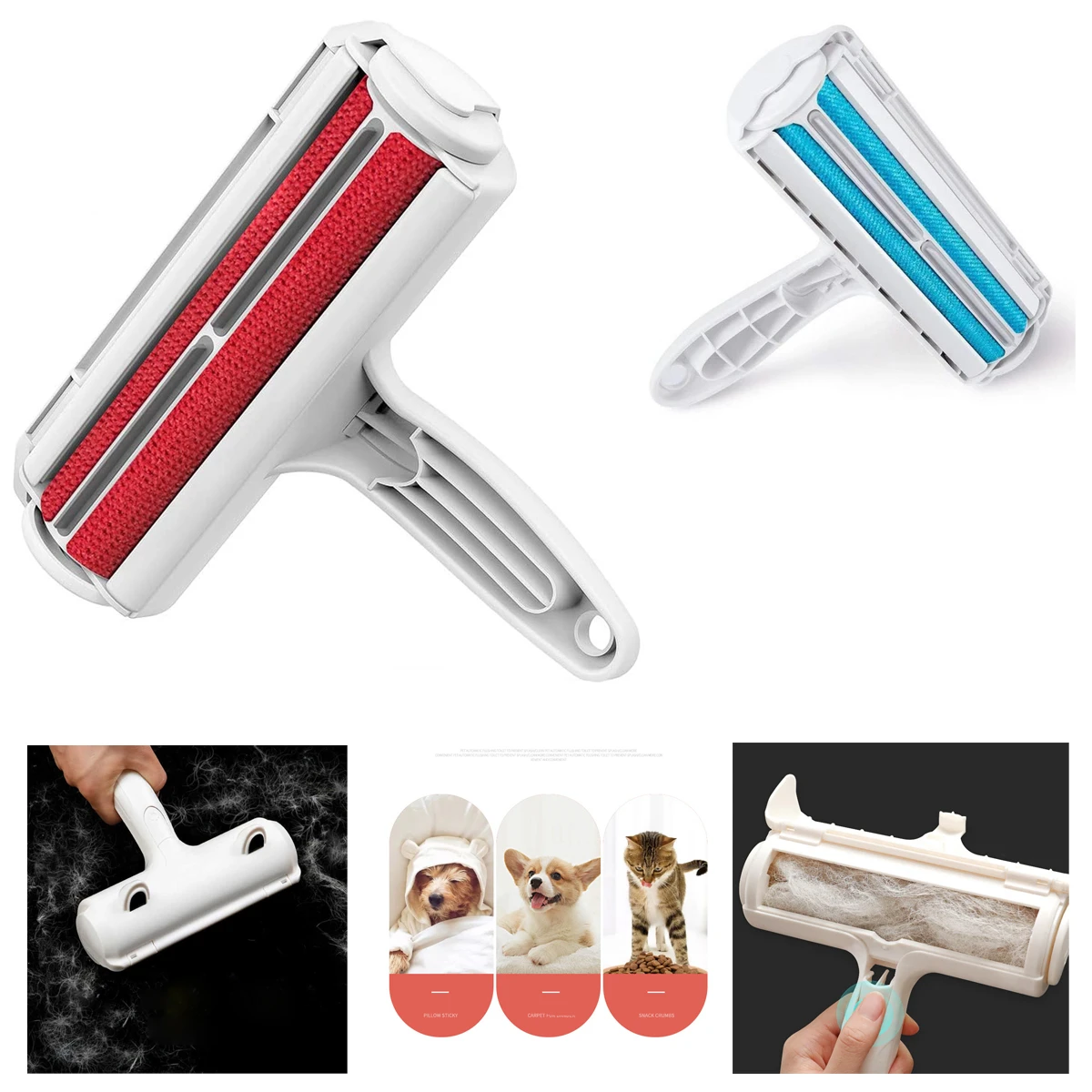 Reusable Pet Hair Remover Fur Hair Catcher Cleaning Brush Dog Cat Home