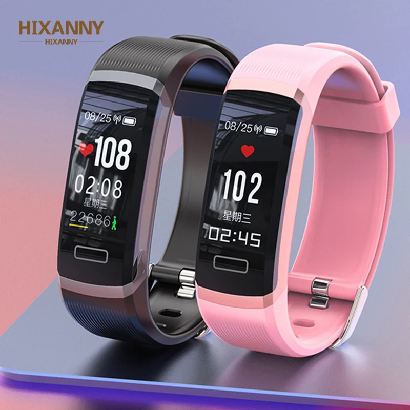 

GT101 Smart Bracelet Band real-time Heart rate Monitor pulse IP67 Fitness Tracker Wrisatband Smart Watch women PK huawei Band 4