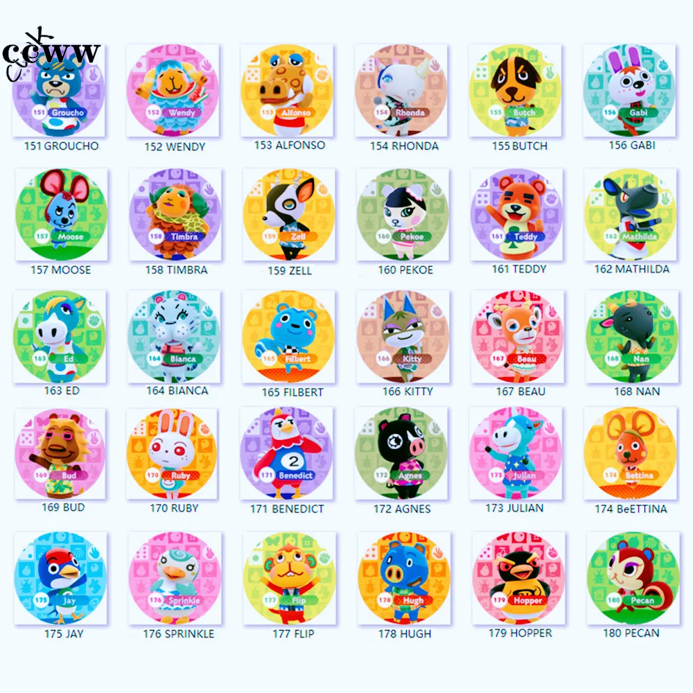 Series2 (151 до 180) Pekoe Beau Julian Ntag215 тег животное пересечение NFC карта для Nintendo Switch Amiibo