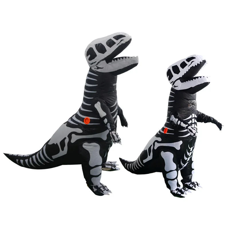 T-Rex надувной костюм динозавра скелета для детей и взрослых, маскарадный костюм на Хэллоуин, праздничное платье, декор для вечеринки, подарок для макияжа