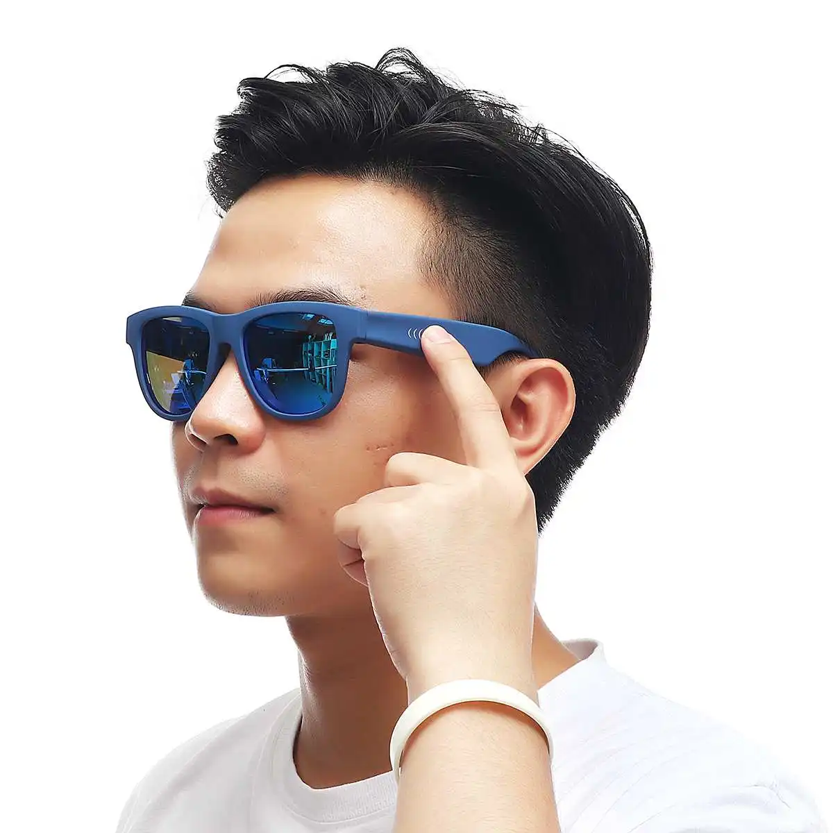 Костная проводимость Bluetooth умные спортивные наушники Солнцезащитные очки Беспроводные стерео аудио солнцезащитные очки спортивные наушники