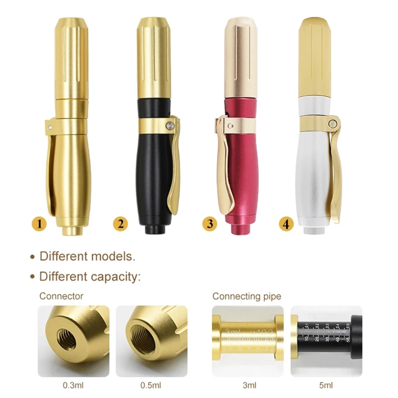 

New color 0.3/0.5ml Hyaluronic Pen High Pressure Noninvasive injection Gun For Anti Wrinkle Lifting Lip Filler hyaluron atomizer