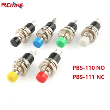 

20Pcs Self-resetting ON/OFF Push Button Switch PBS-110/NO PBS-111/NC No Lock Switch Button Switch 7MM Miniature Color Mixing