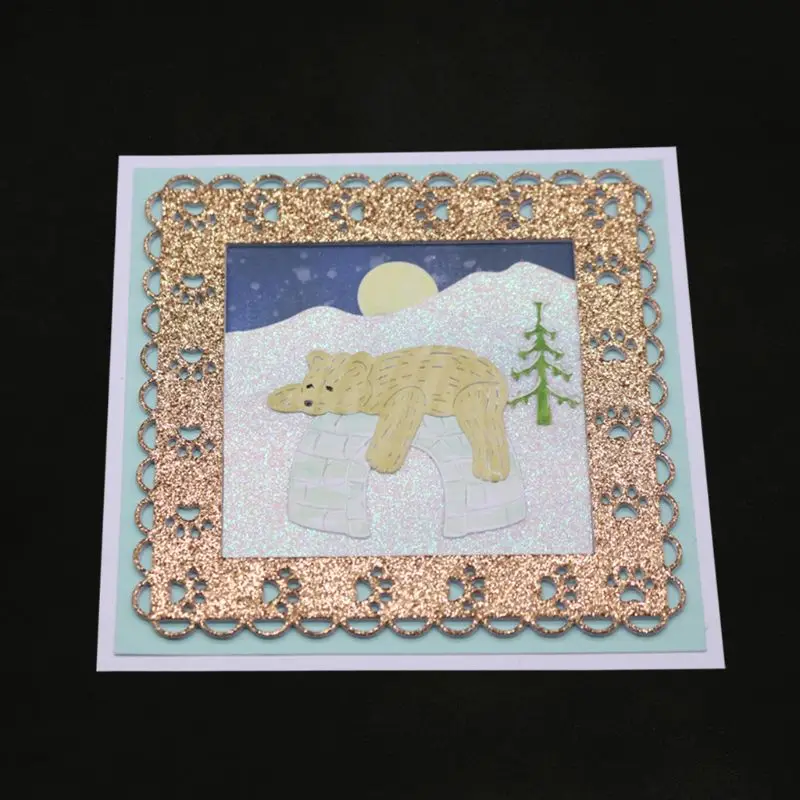 

Polar Bear Metal Cutting Dies Stencil Scrapbooking Album Stamp Paper Card Embossing Crafts Decor