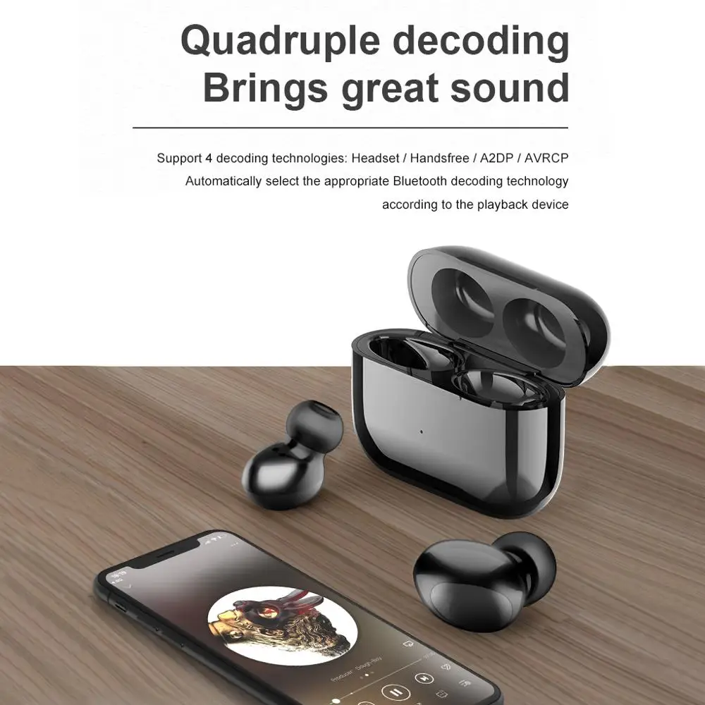 Bluetooth 5 0 In ear Type Earphone Earbuds Wireless Handsfree Phone Call Earphone Headset with Charger Box
