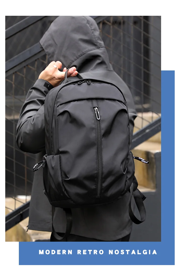 USB Backpack Men Nylon Waterproof 