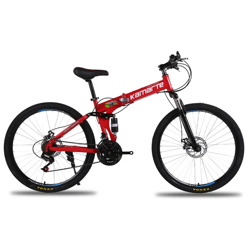 Spoke wheel Складной горный велосипед 26 дюймов колеса 21-Скорость велосипеды с двумя дисковыми тормозами внедорожные велосипеды гоночный велосипед BMX MTB велосипед - Цвет: Spoke wheel