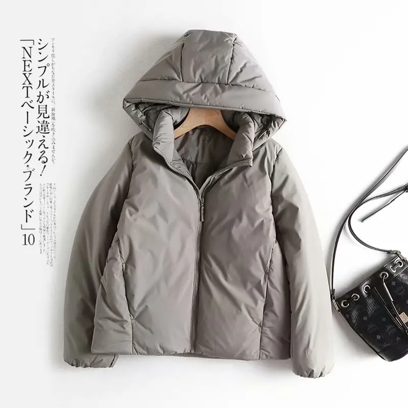 

F7224-yd-Western Style WOMEN'S Dress 2019 Winter New Style Loose-Fit Zipper Hooded Cotton Overcoat Women's