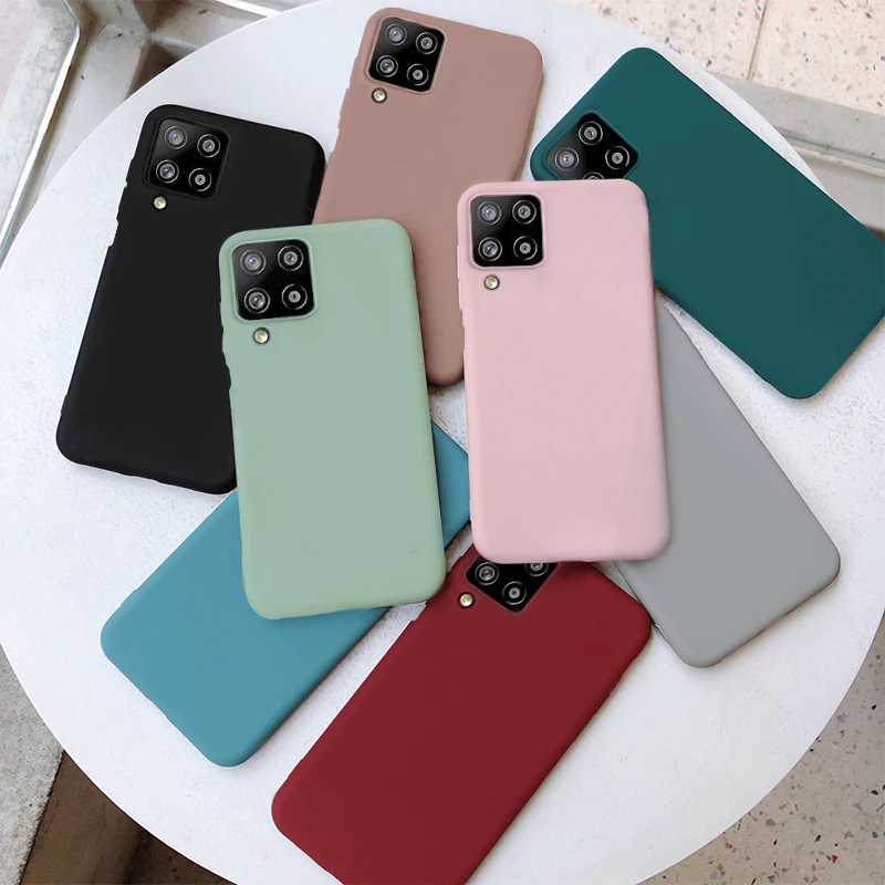Funda protectora para samsung galaxy m12 a12 de 6,5 pulgadas, carcasa fina suave mate de tpu sin huella dactilar