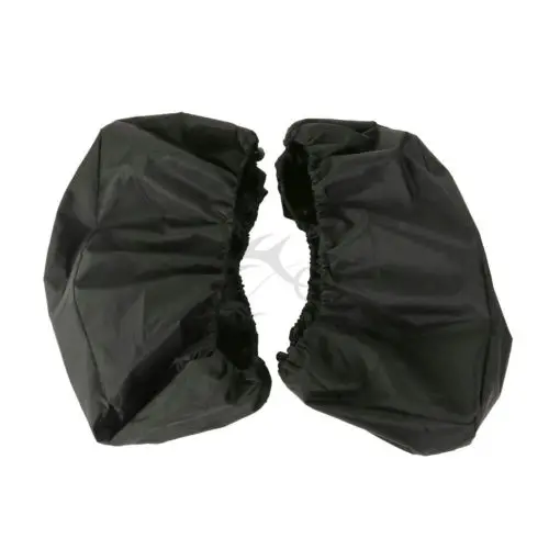 

Pairs Black Waterproof Lid Covers Audio Speaker Lid For Harley Touring Road King Street Glide Electra Saddlebag