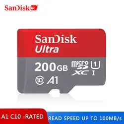 Двойной Флеш-накопитель SanDisk Memory Card 256 ГБ 200 ГБ 128 Гб 64 Гб 98 МБ/с. 32 Гб оперативной памяти, 16 Гб встроенной памяти Micro sd карты Class10 UHS-1 флэш-карты