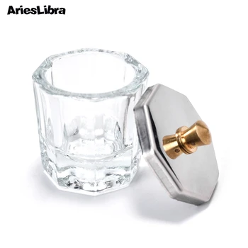 

AriesLibra 10pcs Clear Nail Cup Crystal Bowl Acrylic Powder Liquid Holder Dappen Dish Power Container Manicure Nail Salon Tool
