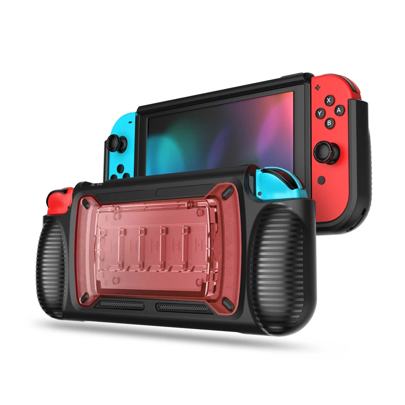 Защитный чехол для переключателя nandoswitch консольные аксессуары анти-капля портативный жесткий корпус чехол для переключателя Nintendo - Цвет: Black Red