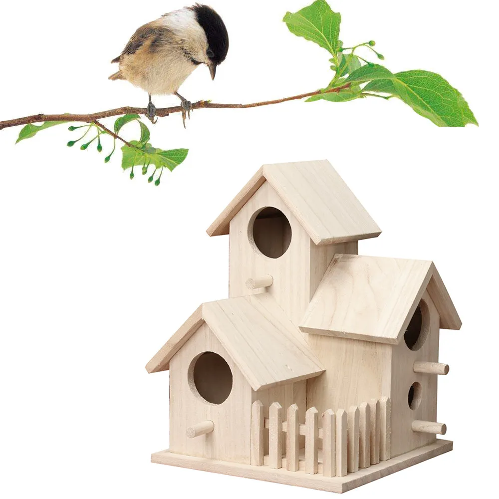Bird House Wall-Mounted Wooden Nest Dox Nest House Bird House Bird Box Woo H3S8 