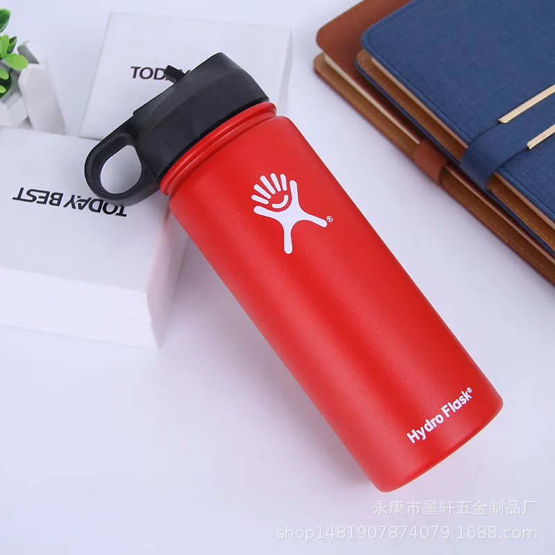 Hydro Flask Thermos Cup Stainless Steel Water Bottle Wide Vacuum Insulated Vacuum Travel Portable Thermal 18oz / 32oz / 40oz - Цвет: R