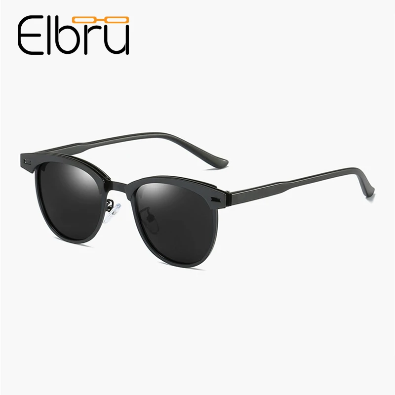 

Elbru Polarized Sunglasses New Riding Glasses Metal Square Frame Sun Glasses Men Women Unisex Shade Mirror Oculos de sol