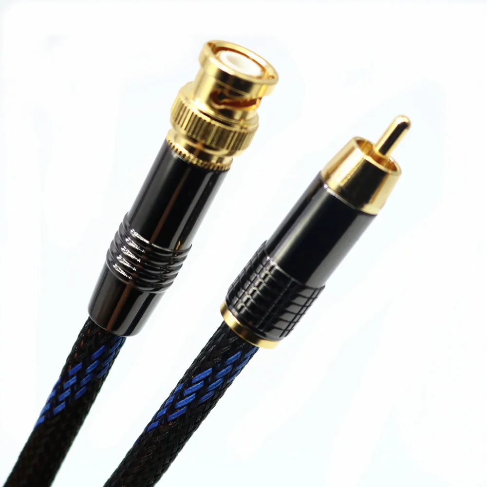 Xssh BNC Male to RCA Male    ̺ AES EBU ȣ  ̺, ݵ BNC ÷ 