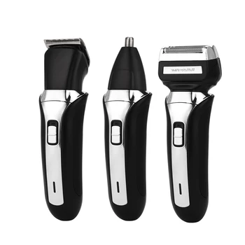 

3 In 1 Electric Shaver Razor Men Shaving Machine Rechargeable Hair Clipper Nose Hair Trimmer Titanium Alloy Blade Beard Trimmer