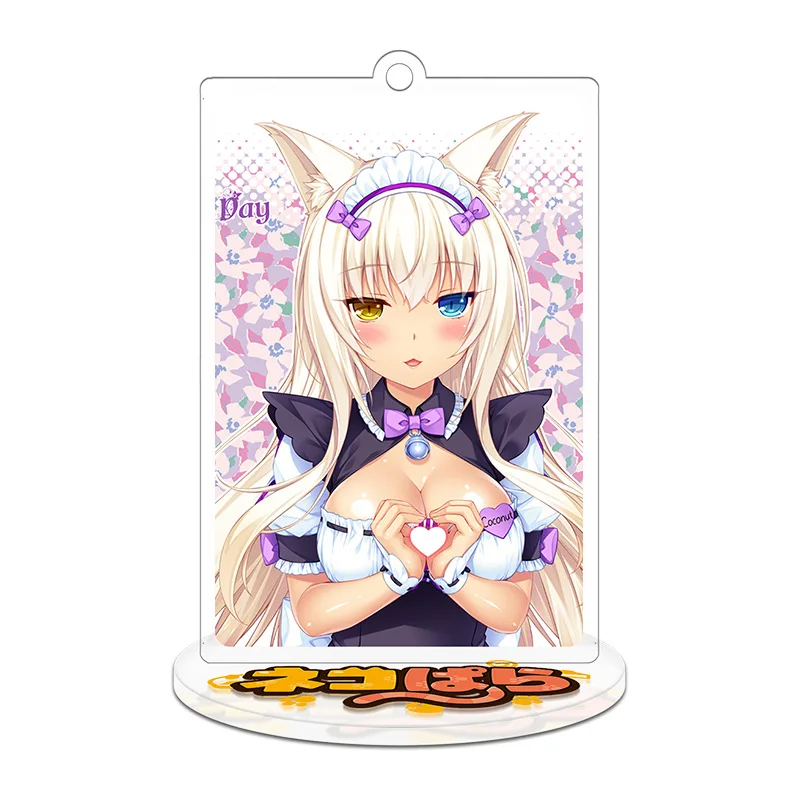 Height 9cm NekoPara Neko Para Anime Action Figure Toy Acrylic Keychain Decorative Ornaments | Игрушки и хобби