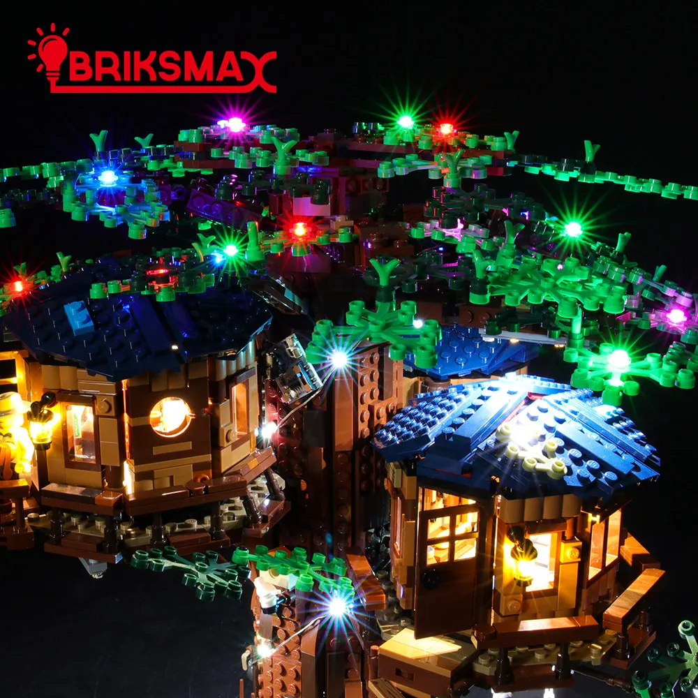 BriksMax Led Light Up Kit для идей серии дерево дом игрушки строительные блоки комплект освещения совместим с 21318(весеннее шоу