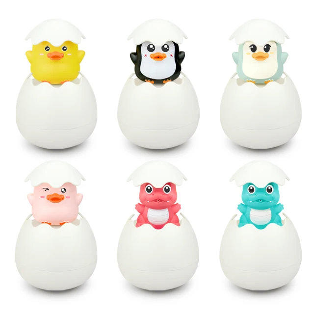 1PC Cute Duck Penguin Egg Cartoon Shower Baby Water Toys Children Bathroom Sprinkler Toys Bath Toys for Kids Toddler 5