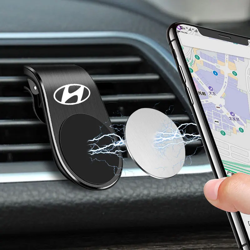360 Magnetic Universal Car Phone Holder Air Vent Stand for Hyundai I20 I30 Ix20 Ix35 Elantra Accent Shell Cover Auto Goods | Автомобили и