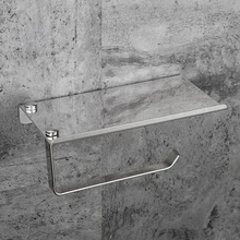 1PC Stainless Steel Bathroom Paper Phone Holder Shelf Mobile Phones Towel Rack Toilet Paper Holder for Bathroom Accessories