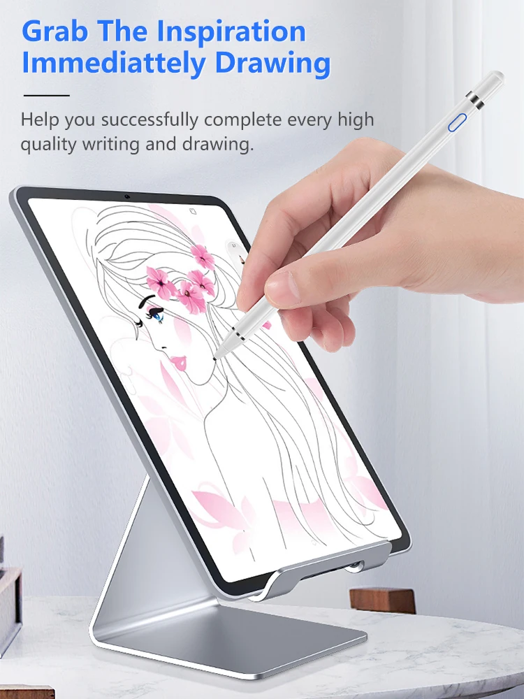 Заряжаемый стилус для планшета iPad емкостный сенсорный карандаш iPhone Android