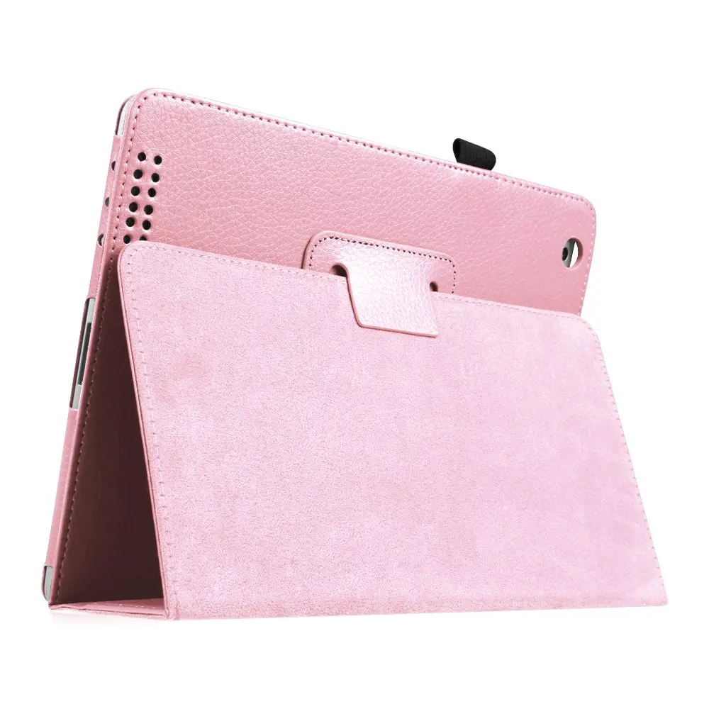 For iPad 2 3 4 Case with Apple Pencil Holder Cover,Premium Leather Folio Stand Cover Case for iPad 2 3 4 A1395 A1460 A1416 A1430