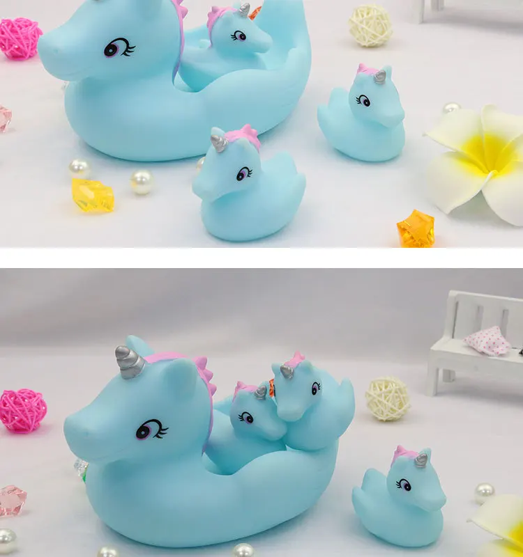 Крест границы для ванной игрушки винил Единорог мать и ребенок набор маленький Junior ванная комната водные игрушки настраиваемые
