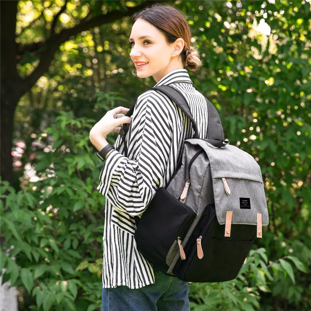 LAND Baby Bags with Stroller Hooks Large Capacity Diaper Bags Waterproof Mummy Bag Maternity Backpack Bag Travel Nursing Handbag LAND Baby Bags with Stroller Hooks Large Capacity Diaper Bags Waterproof Mummy Bag Maternity Backpack Bag Travel Nursing Handbag